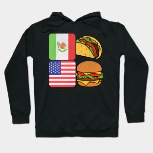 Mexican American: Taco and Burger Hoodie